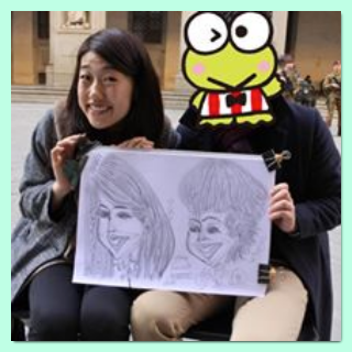 横澤夏子,旦那,新婚旅行,似顔絵